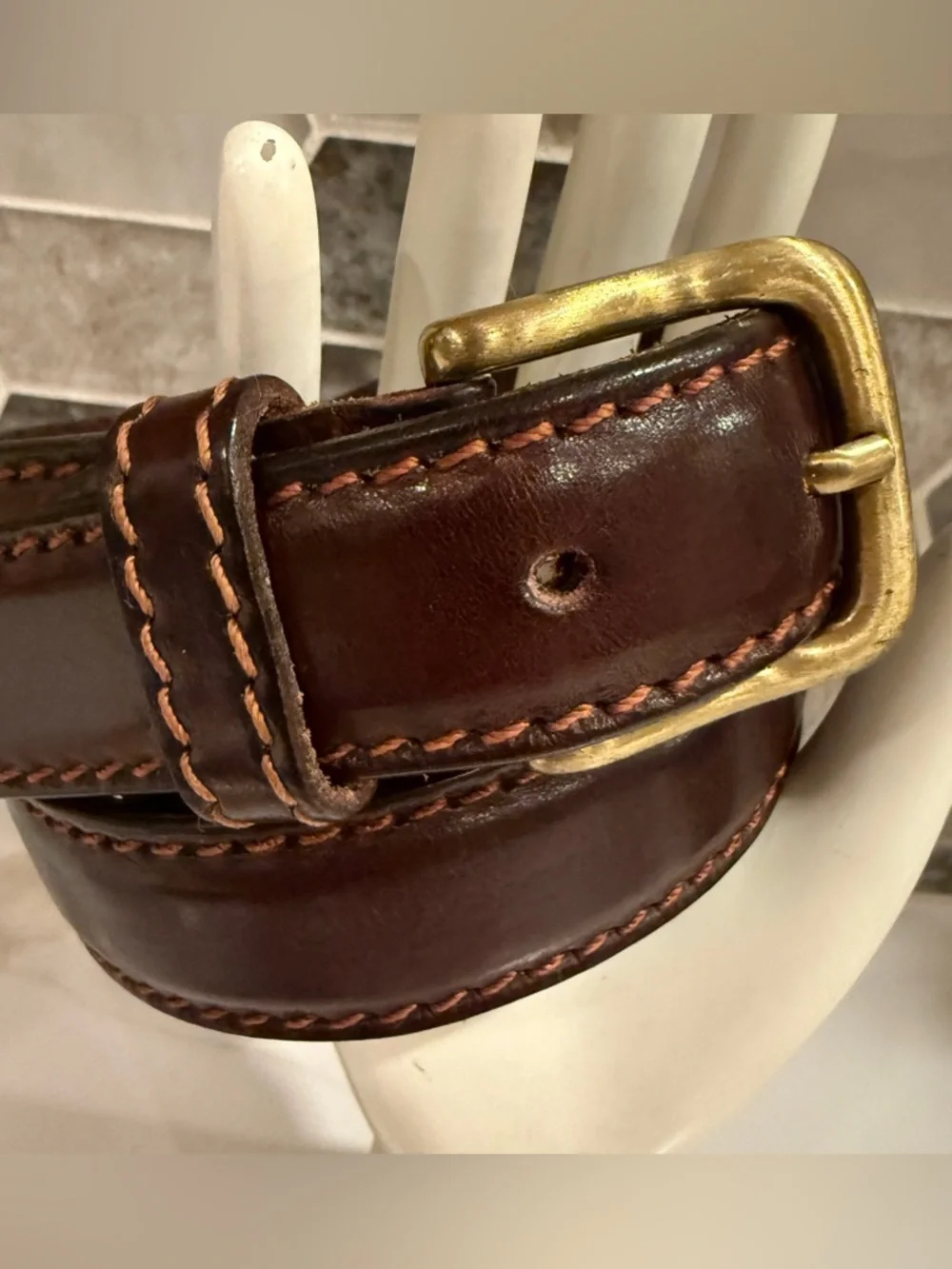 Vera Pelle Italian Leather Belt - 30